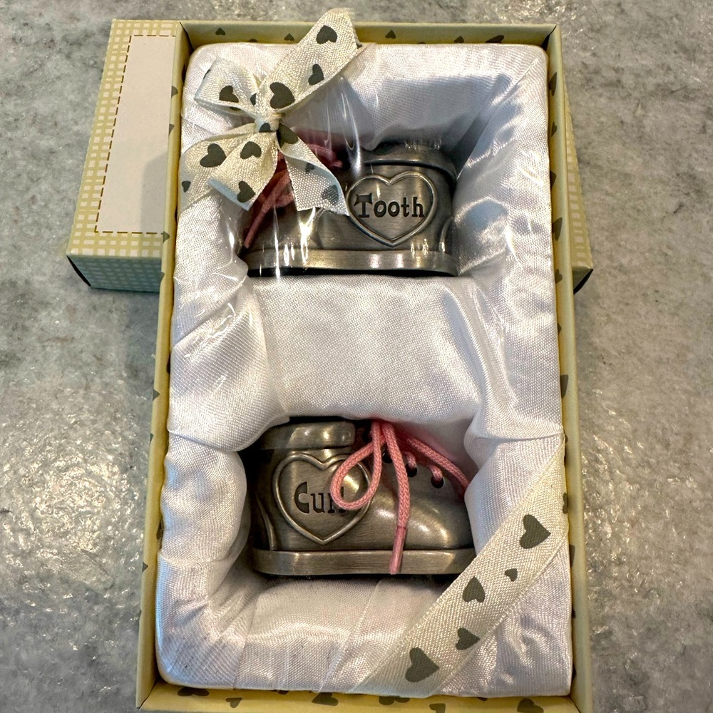 Pewter Baby first tooth and curl set